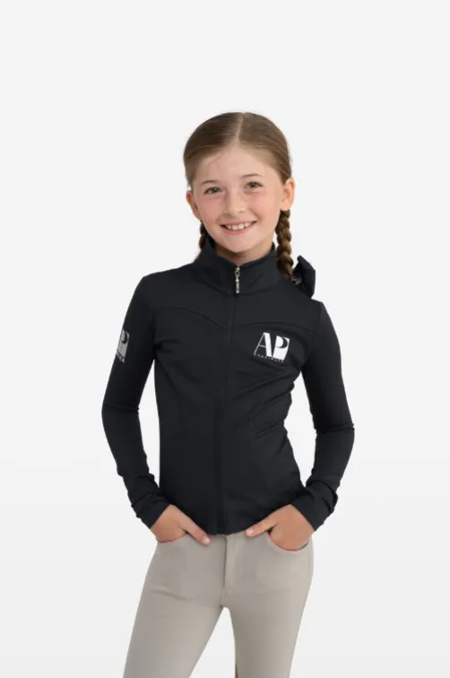 [200202006XSON] ProZip Junior Performance Top (XS, Black)