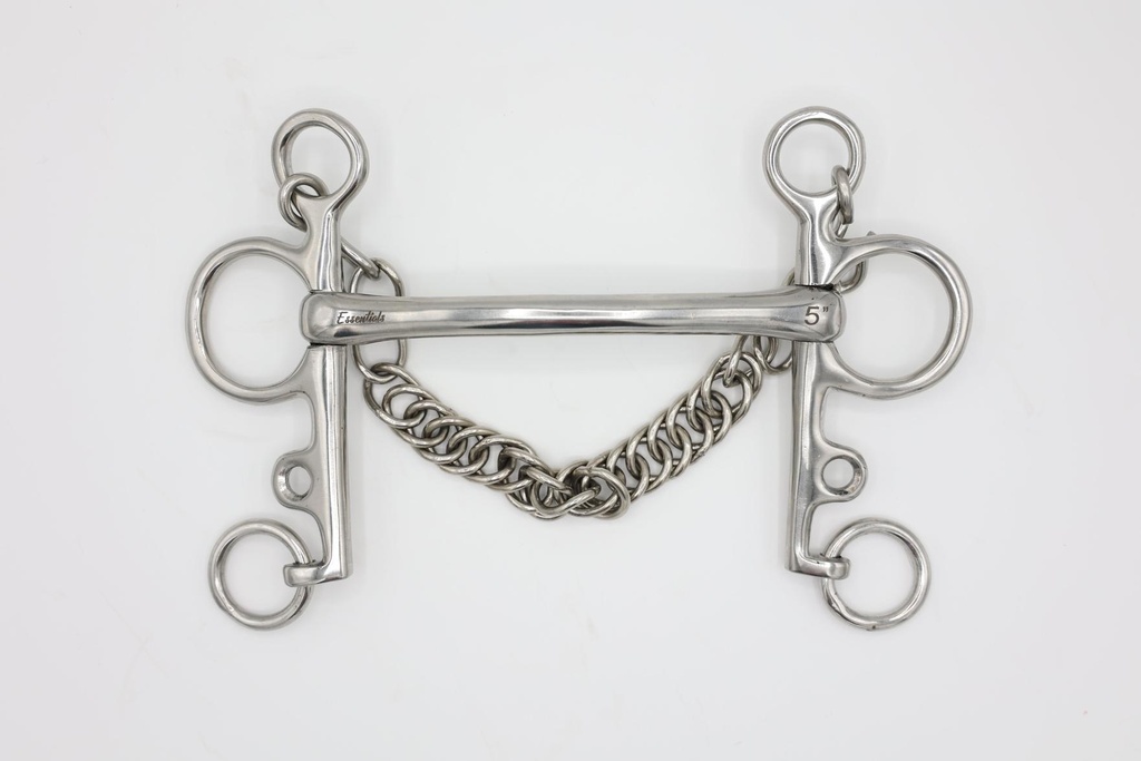 [1007090084ZSP] Essentials Straight Mullen Mouth Pelham Bit (4")