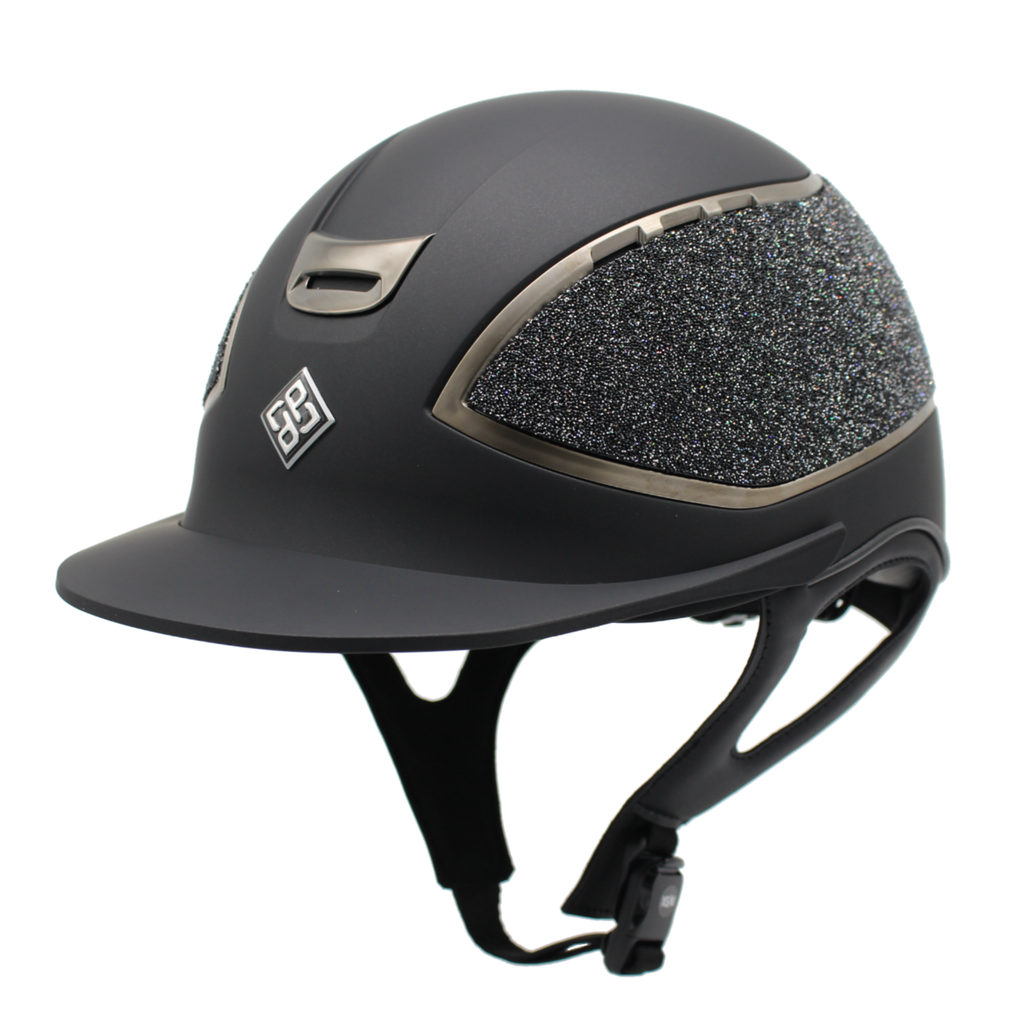 [6801] Presidente Helmet - Black Matte Crystal / Gunmetal (XS/S/M)